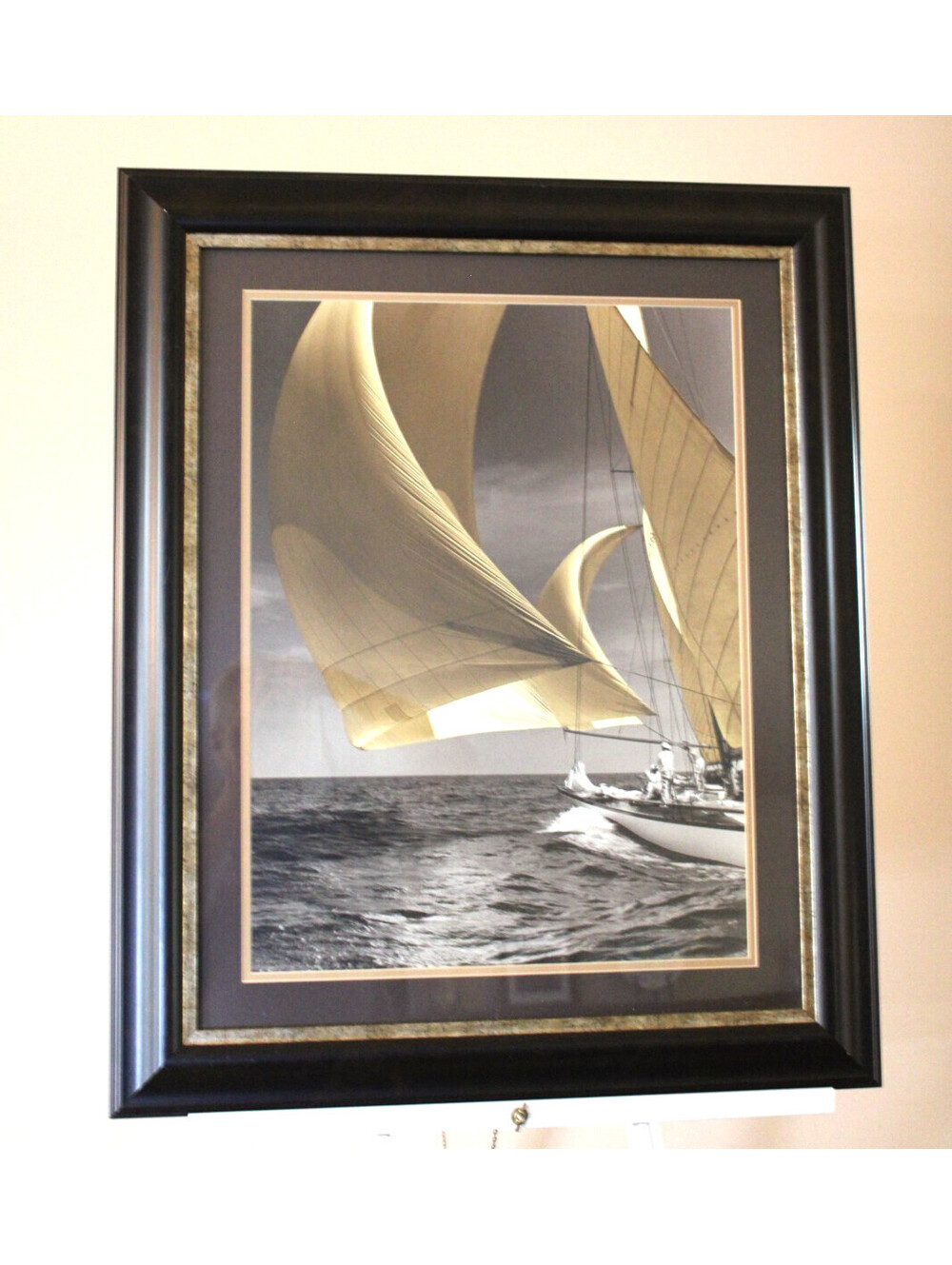 Zio 1939 Rosenfeld Coll. Mystic Seaport Museum Nautical Sailboat Frame 33x27"